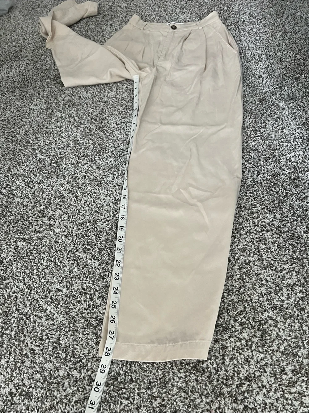 Reformation Mason Pant Oyster 0P Petite Tencel Wide Leg Pleated Trousers